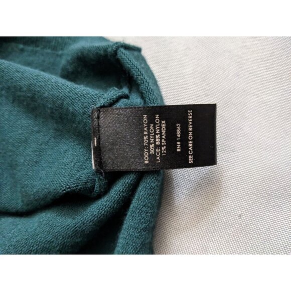 Torrid Sweater Emerald Green Lace Keyhole Pullover Rayon Blend Womens Size 3X - Picture 4 of 9